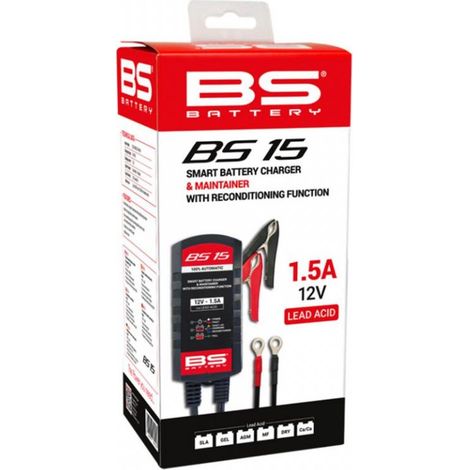 Chargeur batterie intelligent 12V 1.5A BS Battery BS15 pour moto (1/4)