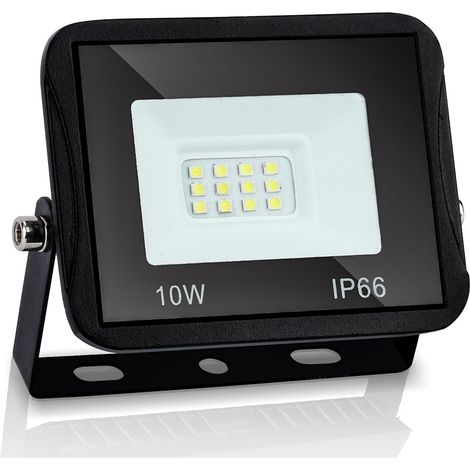 Randaco 10W LED Fluter Außenstrahler LED Strahler Wasserdicht Flutlicht Outdoor-Sicherheitsleuchte für Garten Garage Kaltweiß