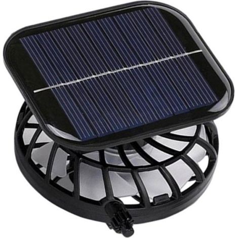 Ventilateur Solaire - Portable Rechargeable USB Et Panneau Solaire Intégré - Pour Camping Pêche Jardinage Extérieur - 1 Pièce (1/5)