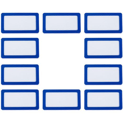 Lot de 10 porte-étiquettes magnétiques pour étagères, tableaux blancs, murs et armoires.-5.1x2.7cm (1/3)