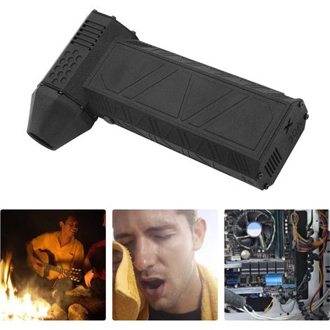 Wiederaufladbarer, tragbarer Turbogebläse, 150.000 U/min, randlos, Aluminium, schwarz (1/5)