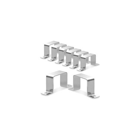 8 Collier Serrage Carre, Acier Inoxydable 304, 45x45mm, Pour Tubes, Portes, Fenêtres (1/5)