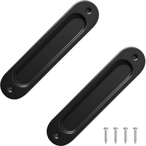 Sliding Door Handles Screw Style Minimalist Style Integrated Side Openings Aluminum Alloy Sliding Door Handles for Sliding Doors Cabinets Drawers 149mm (Style 10) (1/5)
