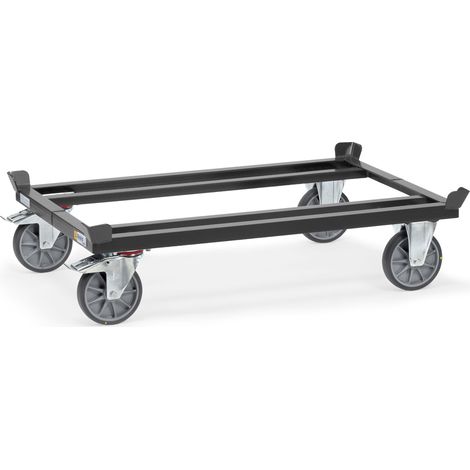 Fetra ESD-Paletten-Fahrgestell für Flachpaletten und Gitterboxen, elektrisch leitfähig 1010x810 mm