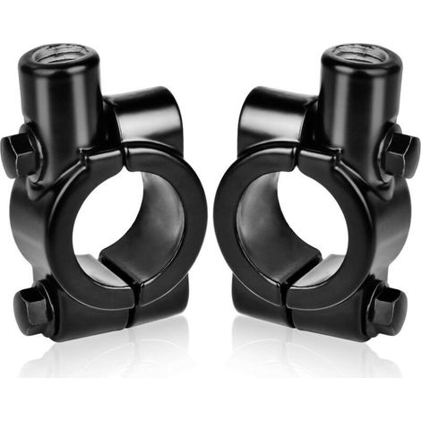 YMYNY Lot de 2 supports universels pour guidon de moto - 22 mm - Noir (1/4)