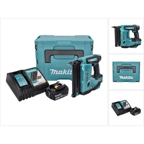 Makita DBN 500 RF1J Akku Stauchkopfnagler 18 V 15-50 mm + 1x Akku 3,0 Ah + Ladegerät + Makpac