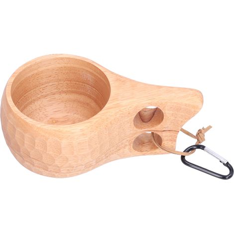 Tasse en Bois Légère et Portable avec Poignée et Attache pour Café Lait (1/5)