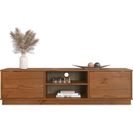 Meuble TV 170 cm MAITE Couleur Châtaigne (1/5)