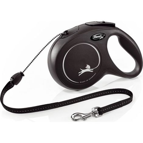 Flexi New Classic noir cordon 8m Médium