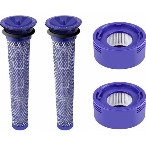 Ensemble de 4 filtres avec 2 filtres moteur arrière pour Dyson V7 V8 et 2 filtres moteur avant pour Dyson V6 V8 V7 DC58 DC59 Accessoires pour aspirateur (1/4)