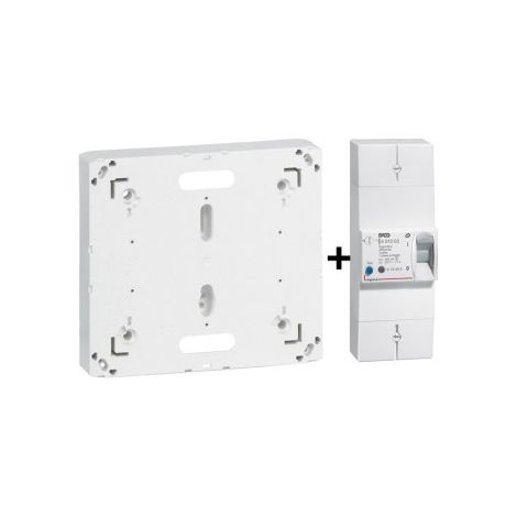 Legrand - Disjoncteur de branchement EDF 15/45A Su00e9lectif + Platine - Ru00e9f. : 401003+401191