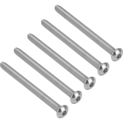 Vis M4 tête cylindrique creuse, 50 pièces, acier zingué, pour instruments électroniques et appareils de précision, modèle 2802-0004-0050. (1/5)