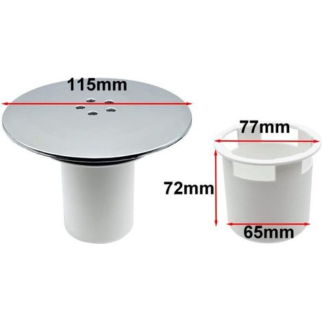 Scarico doccia, scarico doccia da 90 mm/115 mm, coperchio di ricambio per sifone doccia, coperchio universale per scarico doccia, coperchio cromato per ingresso doccia, flusso rapido (1/3)