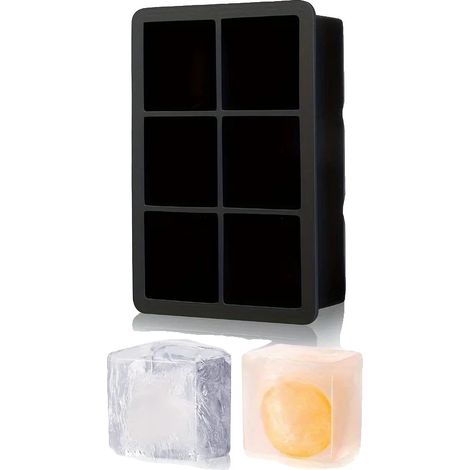 Stampo per gelato, in silicone flessibile, con design a 6 griglie, 6 quadrati della griglia (1/2)