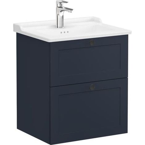 Vitra Vitra Badmöbel mit Waschbecken Vitra Root 60x67x46 cm blau matt (ROOTC60BINTC) (1/4)