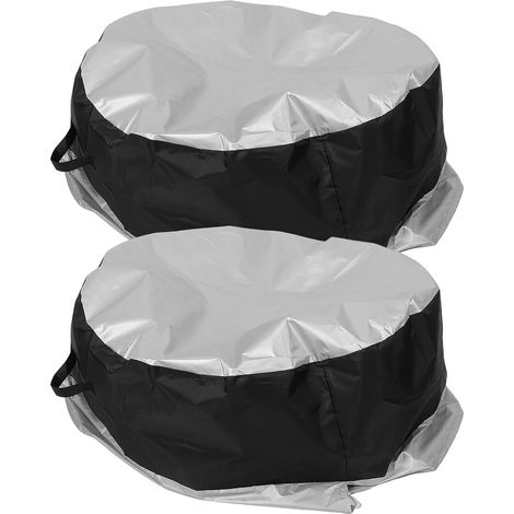 2 Stück schwarzes Oxford Gewebe stilvolles Design für