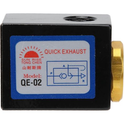 QE-02 Schnellablassventil, pneumatische Komponente aus Aluminiumlegierung, universell für Rohrdurchmesser G1/4