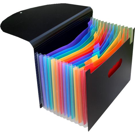 Classeur Accordion - Support Bureau - 13 Pochettes - Capacité Élevée - PP - Pour Reçus Factures Billets - 1 Pièce (1/5)