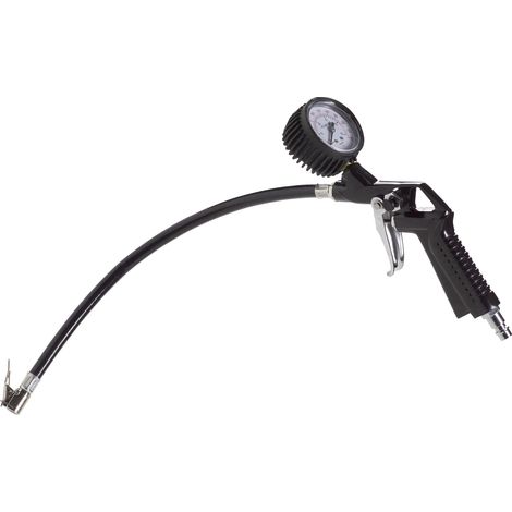 FERM Pistola Gonfiaggio Pneumatici con manometro - 8 bar - per compressore