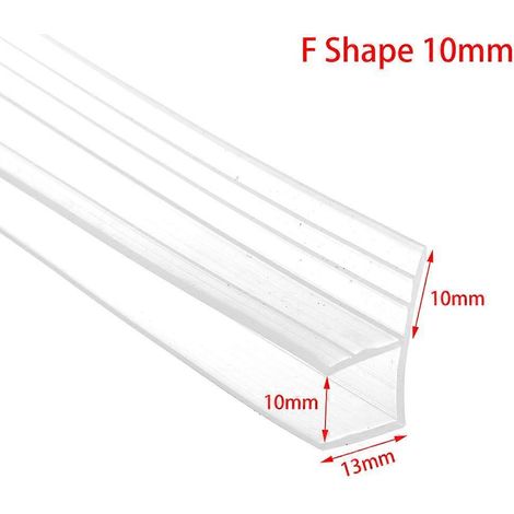Joint d'étanchéité en caoutchouc silicone pour vitres de 1 m et de 6 à 12 mm, pour porte vitrée en forme de H. (1/5)