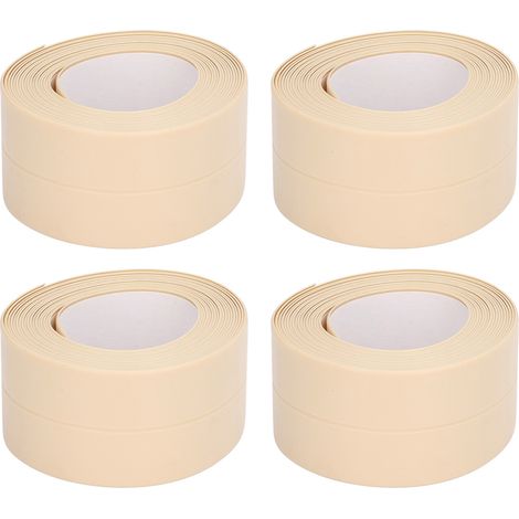 4 Bandes d'Étanchéité Adhésives PVC Imperméables pour Évier de Cuisine et Salle de Bain