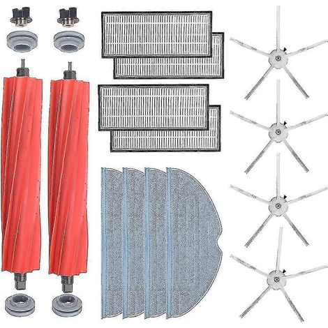 Kit d'accessoires pour aspirateur robot S7, S7 Plus, T7s et T7s Plus, comprenant des brosses latérales principales et une serpillière. (1/5)