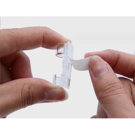 Packung mit 80 9-mm-Klebekabelclips (transparent), Kabelmanagement, Kabelorganisator-Halter für Kabel (1/5)