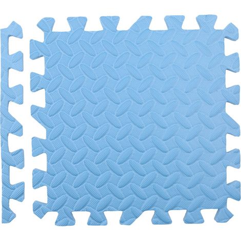 Lot de 12 tapis en mousse EVA à emboîter pour aire de jeux, tapis de puzzle, plusieurs couleurs, tapis antidérapant avec bordure de finition (1/5)