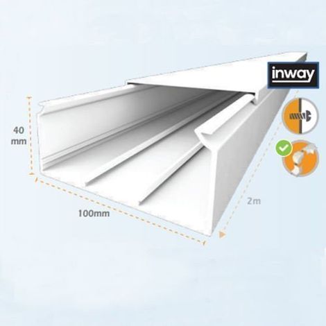 Tira Canaleta 2 mtrs Blanca 100x 40mm