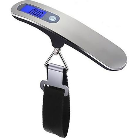 1 balance de voyage numérique de haute précision pour bagages, avec écran LCD et bande argentée (1/5)