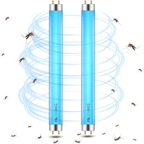 BL T8 F10W Tube de remplacement pour tue-mouches, 13 pouces (34,5 cm), Lampe UV 365nm Compatible avec tue-insectes électronique, piège à mouches et lampe anti-insectes (1/5)