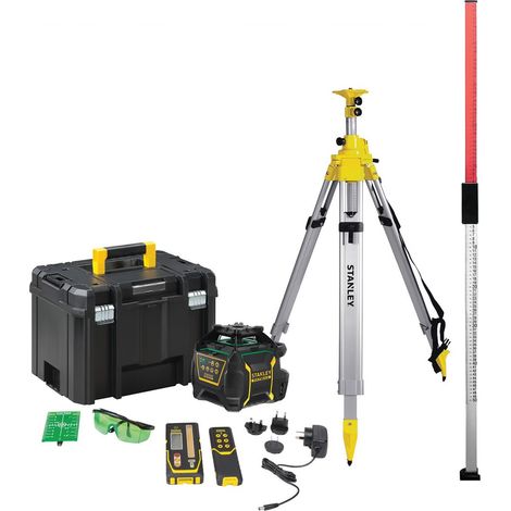 Pack pro niveau laser rotatif double pente - faisceaux rouges - USB-C - DEWALT - DCLE15211RL-QW