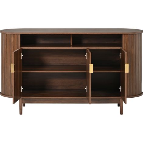 VVBV Buffet, 140 x 40 x 78 cm, grand rangement, mdf, marron, pour salon (1/5)
