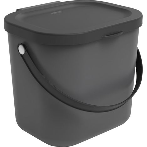 Rotho Mülltrennungssystem Albula 6 L anthrazit Recyclingbehälter Müll- & Abfalleimer (1/2)