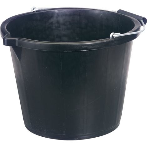 Draper Black Plastic Bucket with 14.8L Capacity (Model 31687)