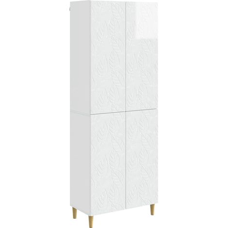 Cabinet Set 2 pcs High Gloss White Engineered Wood vidaXL (1/5)