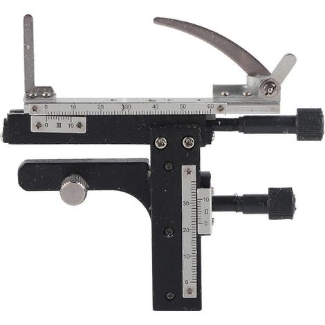 Pied à coulisse mécanique professionnel, fixable et à platine de translation XY avec échelle pour microscope
