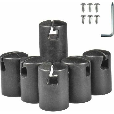Set of 6 Trampoline Pole Caps, Universal Caps to Fit 1.26"/32mm Trampoline Fence Posts, Thick and Durable (1/5)
