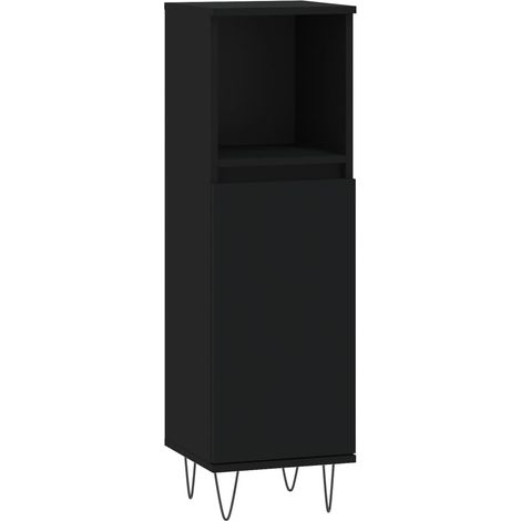 Maison Exclusive - Badschrank Schwarz 30x30x100 cm Holzwerkstoff