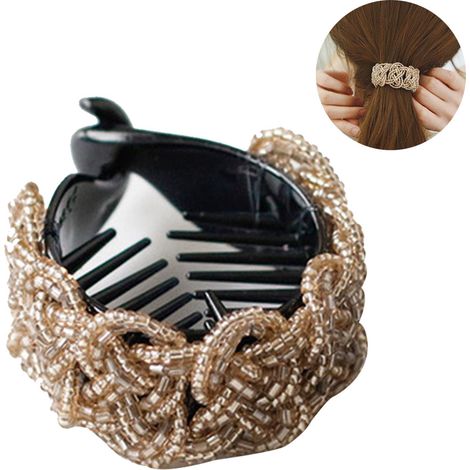 Peigne Banane - Fixation Cheveux Queue de Cheval - Design Ergonomique avec Dents de Peigne - Acrylique - Pour Femme et Fille - 1 Pièce (1/5)