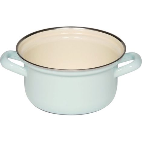 Cacerola Riess con borde cromado esmaltado 14cm, 0,75 litros