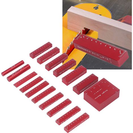 17 supports pour le travail du bois, jauges de hauteur pour scie circulaire, blocs de mesure (1/5)