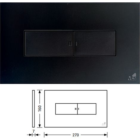 Placca Di Comando Idea TODINI - Azionamento Meccanico - Compatibile con Cassette Linea IDEA - Abs Alta Resistenza - Nero Soft
