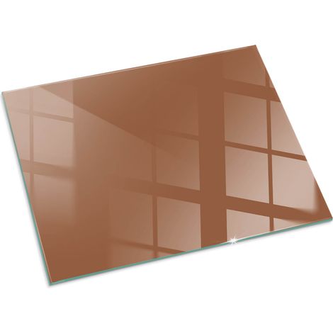 Piastra Protettiva In Vetro Con Grafica Decorativa Per Camino O Stufa Ideale Per Interni Moderni Colore marrone 80x60 cm (1/5)