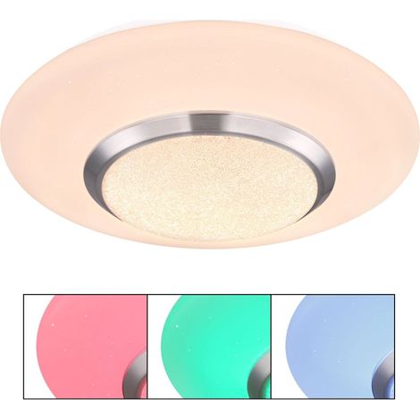 Globo - plafonnier - CANDIDA - blanc - métal - Ø 34cm - LED -