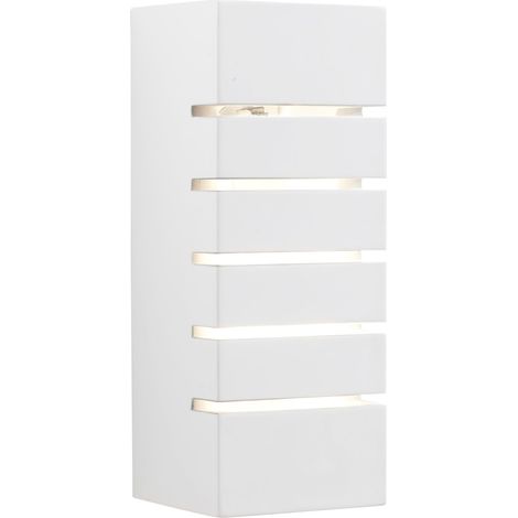 Lampada da parete rettangolo bianco in gesso bianco dimmerabile (1/3)