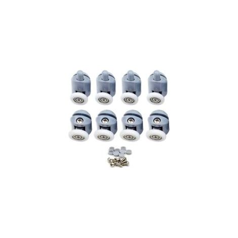 Fixation de porte et paroi de douche Roulettes pour Porte de Douche 8 pièces Galets de porte de douche Roulette Porte Coulissante Douche Roulettes Cabine de Douche pour Porte Douche Salle de Bain 23mm (1/4)