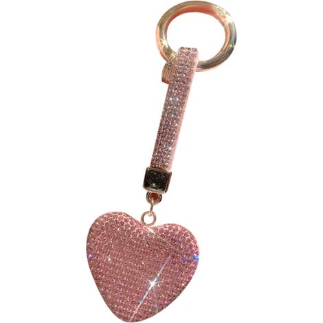 Porte-clés en forme de cœur avec strass brillants, anneau de clé en cristal scintillant, breloque pour sac pour femmes et filles (1/5)