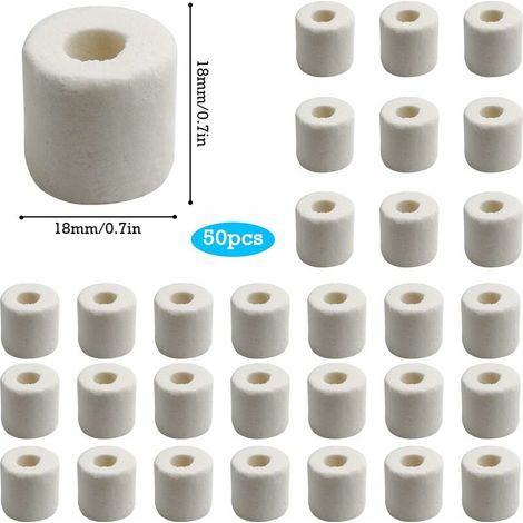 Effective Natural Ceramic Beads - Water Filtration Ceramic Beads for All Types of Aquariums and Ponds - Stabilizes Water pH (50pcs, White) (1/5)