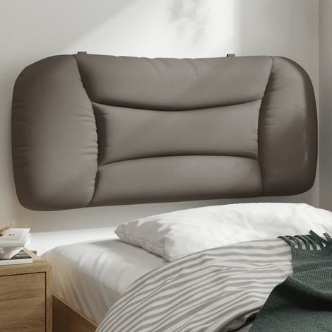 Coussin de tête de lit taupe 80cm tissu (1/5)